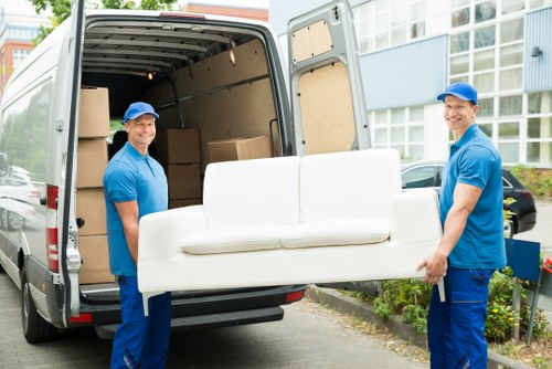 Professional packing team at Mayfair Storage preparing items for move