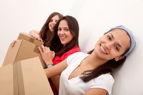 Team packing furniture for a Mayfair move